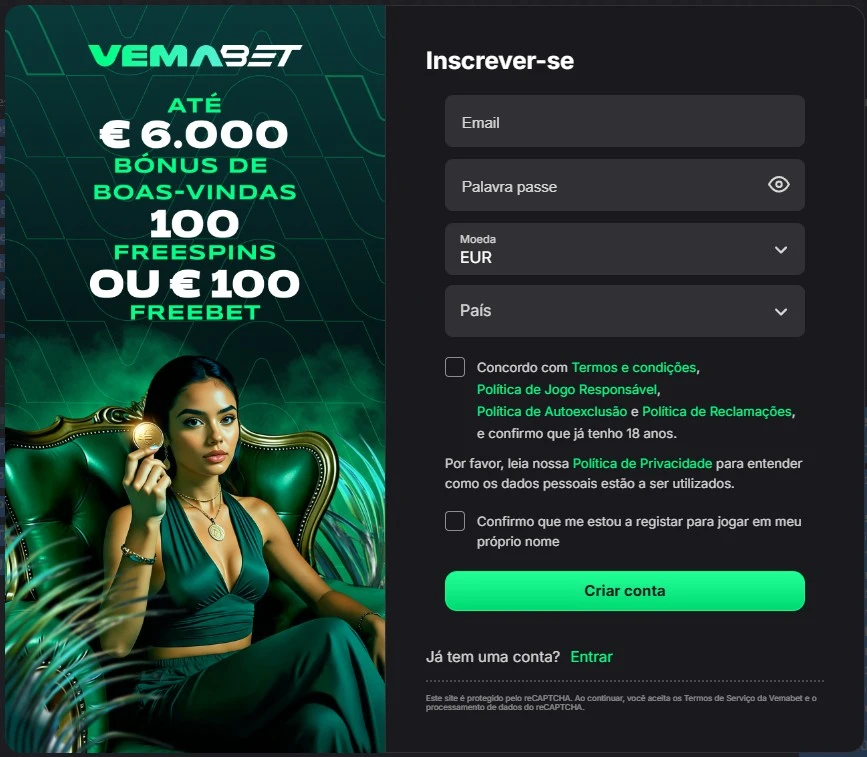 Vemabet Registo