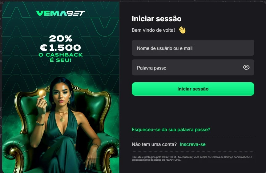 Vemabet login